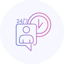 AI agent providing continuous 24/7 banking customer support across all channels