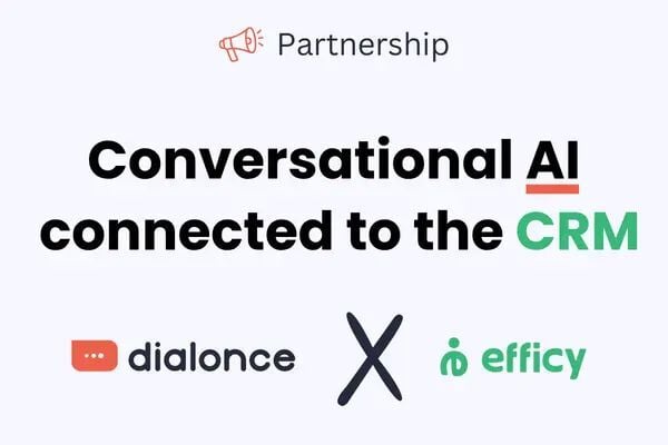 The AI agent connected to the efficy CRM improves response accuracy and speed