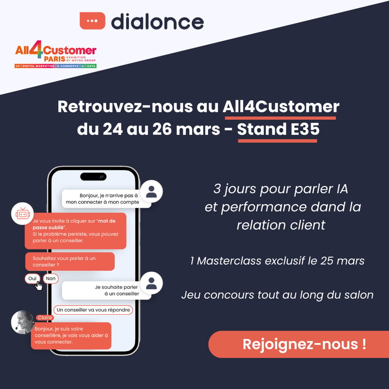 Lors du salon All4Customer 2026, DialOnce a présenté ses agents IA avec des démonstrations et des retours d’expérience autour des parcours clients
