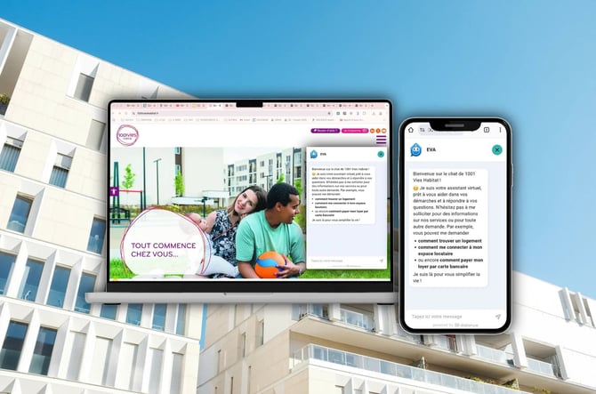 AI agent at 1001 Vies Habitat orchestrating contact journeys to improve tenant relations.