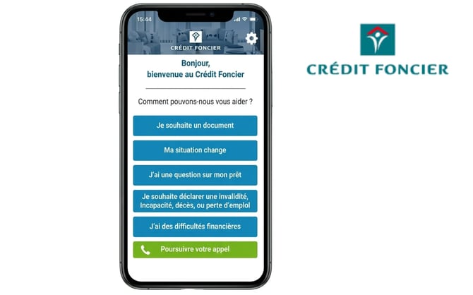 Crédit Foncier uses a visual IVR to route simple requests to online journeys, reduce agent workload and improve customer experience