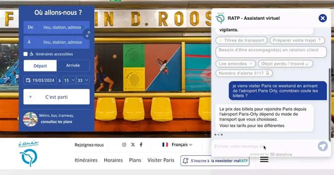 Use of DialOnce generative AI by RATP to streamline incoming contacts