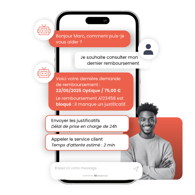 Agents IA développés par DialOnce pour automatiser et fluidifier la relation client avec une technologie souveraine et 10 ans d’expertise métier.