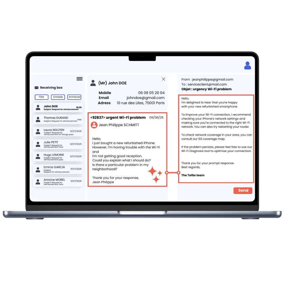 DialOnce’s Mailbot generates smart replies, classifies customer emails, translates and summarizes content, and connects smoothly to your customer service tools.